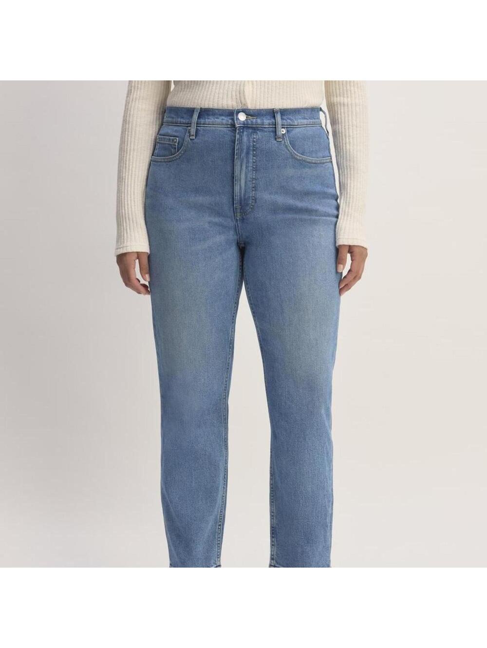 Everlane The Original High-waisted blue denim jeans size 27” waist mom jeans